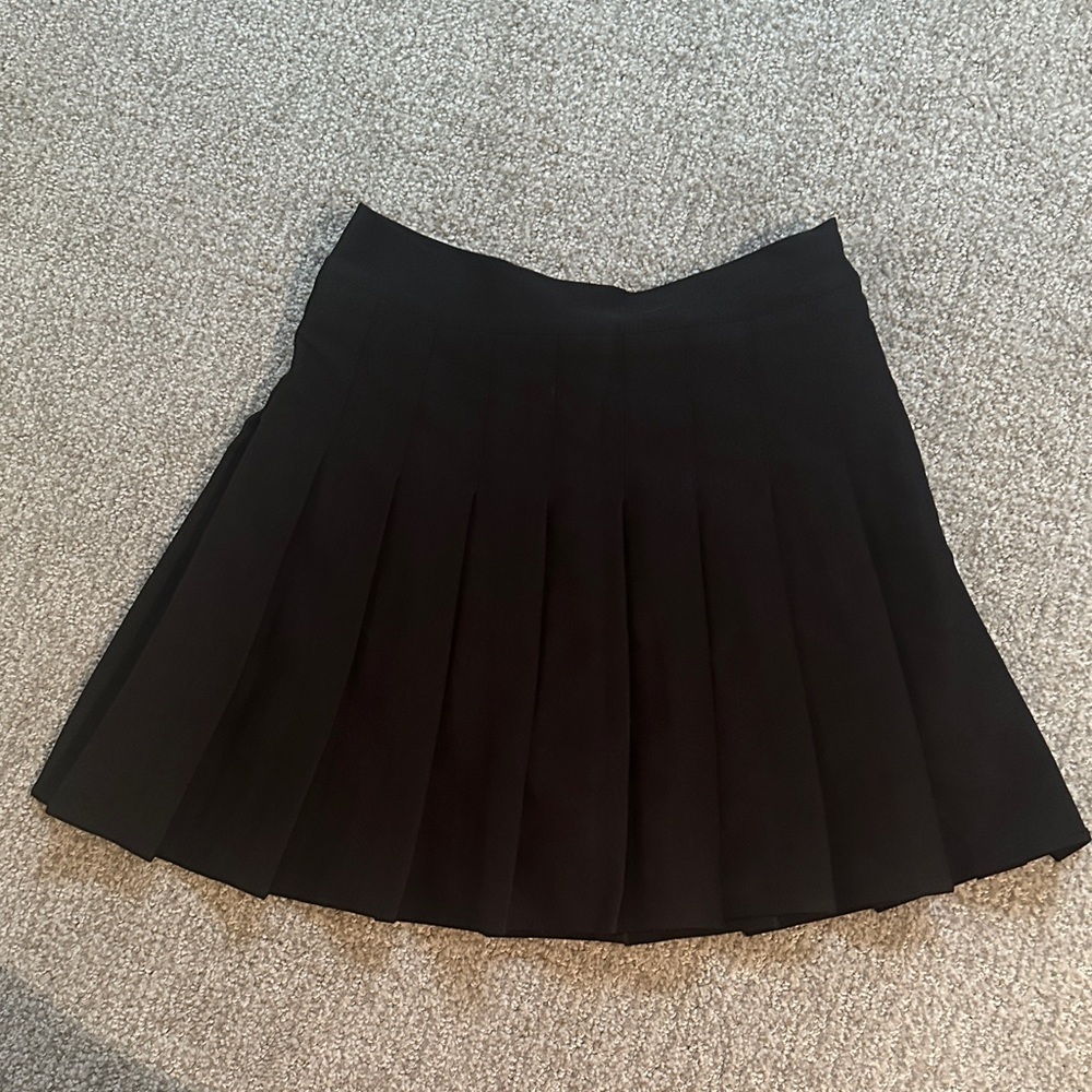 Classic Black Pleated Skirt